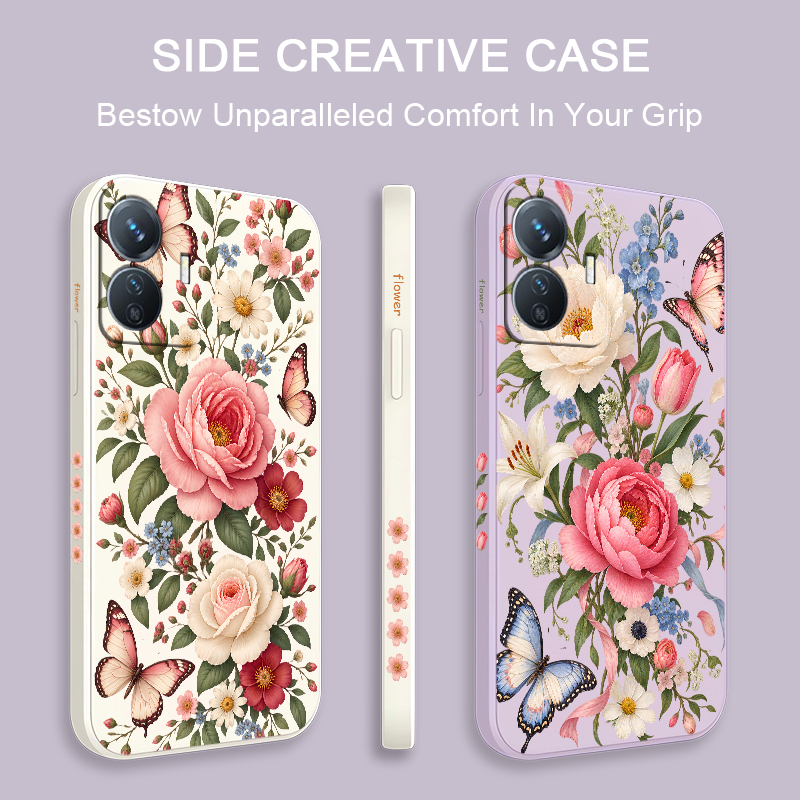 Flowers Butterflies Case For V - Vivo Y28 评论和价格
