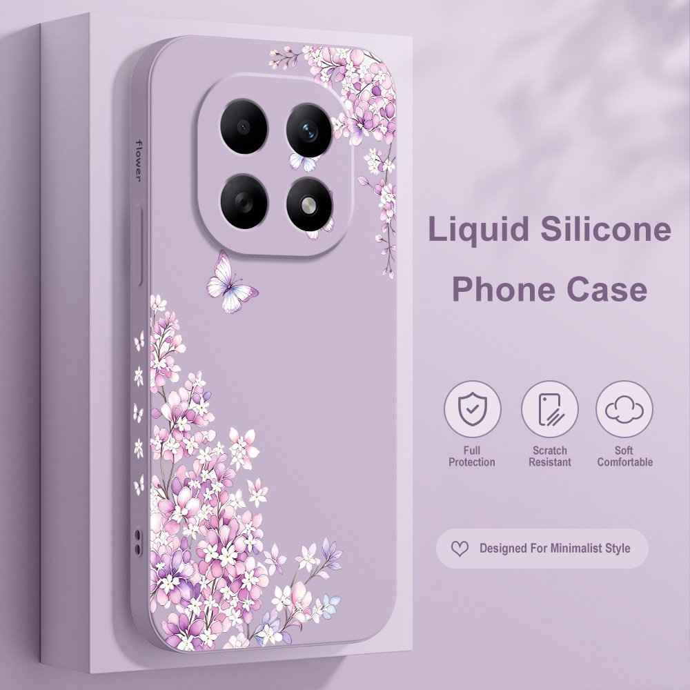 Violet Floral Phone Case For X - Xiaomi Redmi Note 14 评论和价格