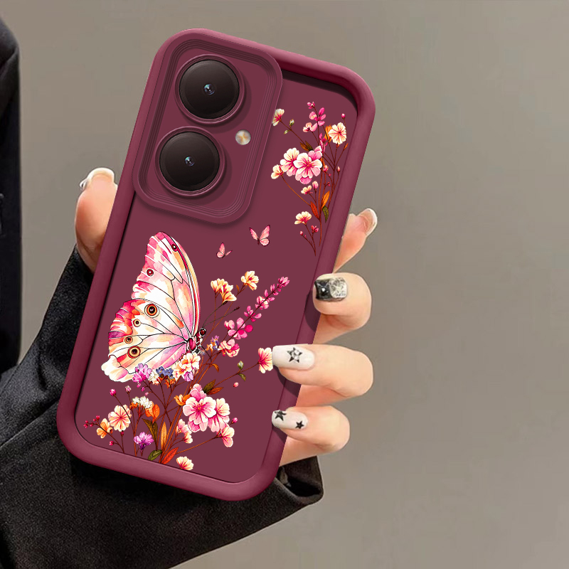 Pink Floral Butterfly Pattern  - Vivo Y28 评论和价格